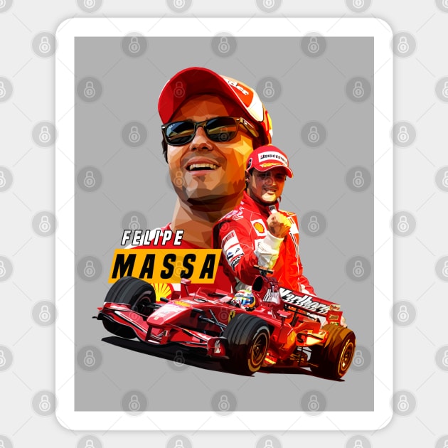 Felipe Massa Low Poly Sticker by pxl_g